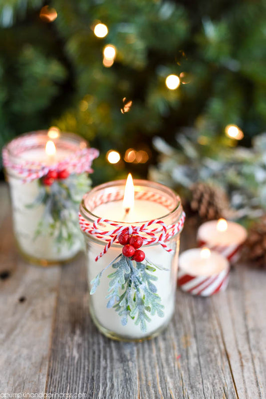 Handmade Peppermint Candle